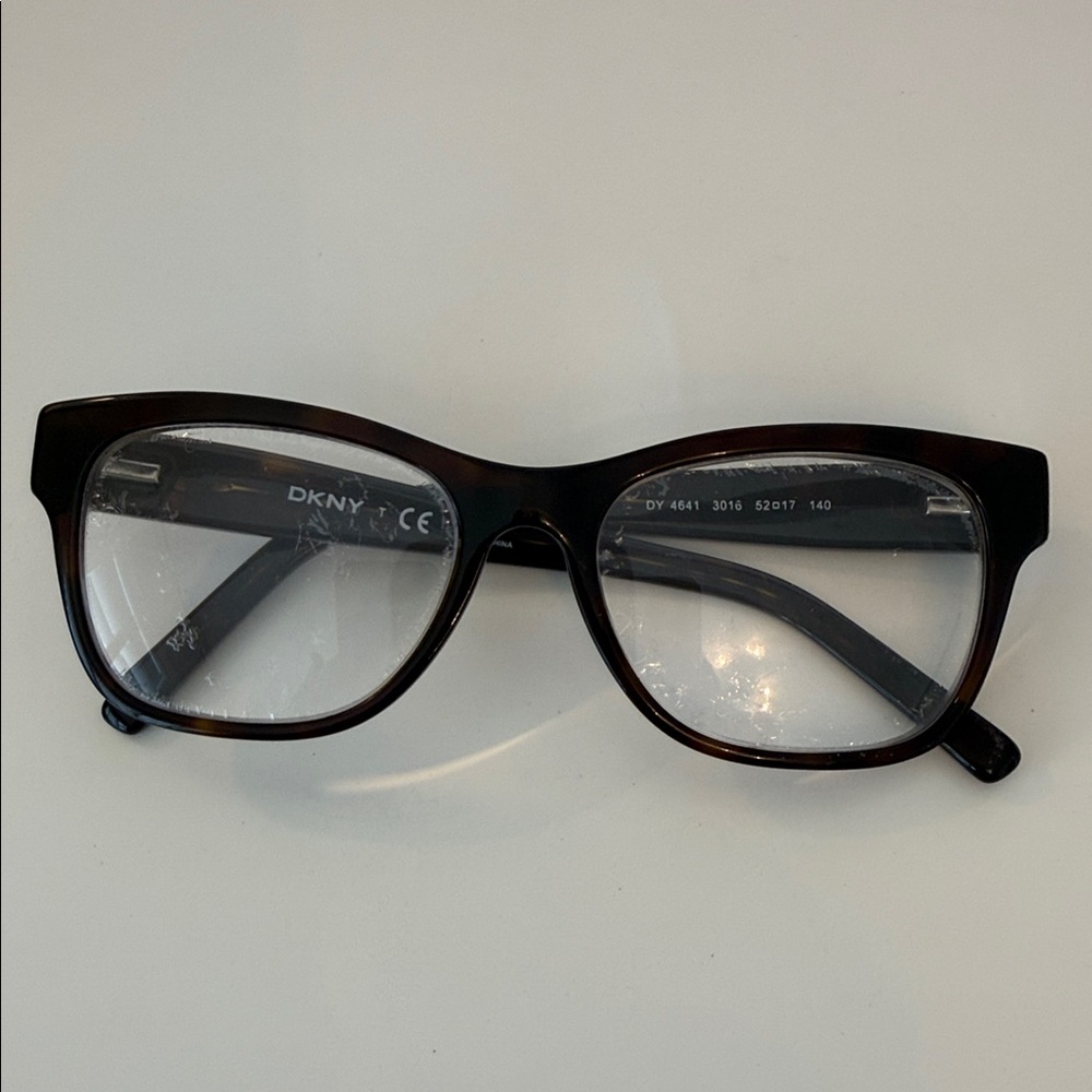 DKNY Brown Tortoiseshell Full-Rim Eyeglasses